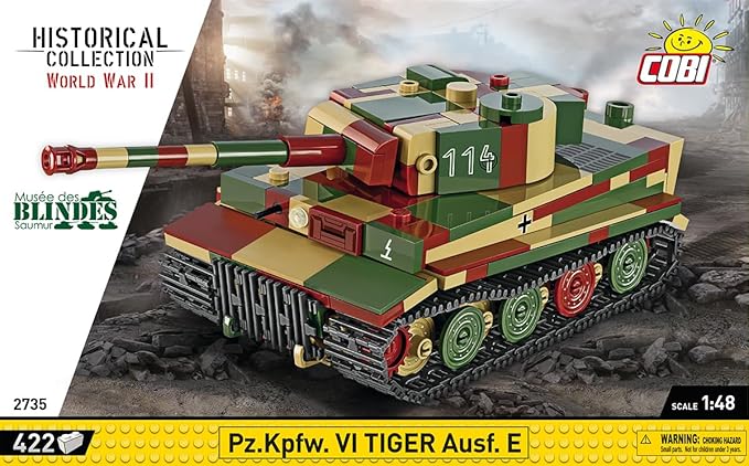 COBI Musee des Blindes Collection Pz.Kpfw. VI Tiger Ausf. E 2-in-1 Building Set 442 Pieces
