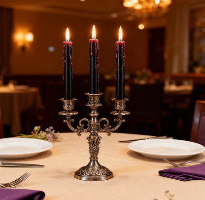 Black Taper Candles, 6 Pack 10In Black Candlesticks Unscented Tapered Candle Sticks for Home Decoration, Holiday Tables, Weddings, Restaurants & Business Events