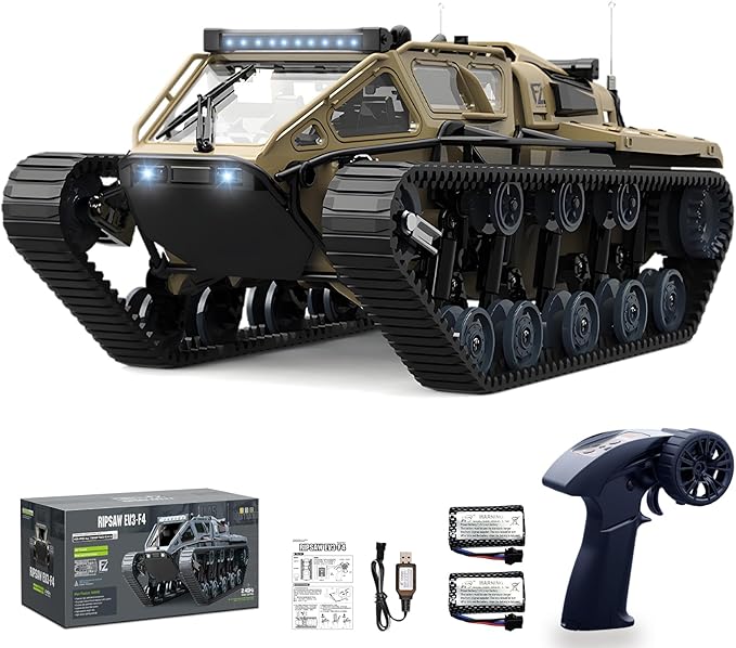 RC Tank Car 1:16 Scales Transport Military Vehicle RC Tank 4WD RTR Off Road RC Crawler with 360°Rotating Drifting Dual Motor Gearbox Proportional Control Military Truck RC Toy for Adult