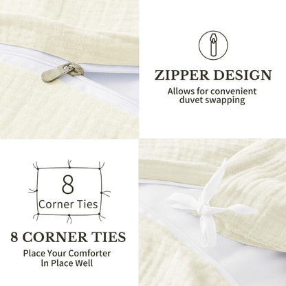 MEISHANG Duvet Cover Queen Size, 100% Rayon Derived from Bamboo, Luxury Silky Cooling Duvet Cover Set for Hot Sleepers with Zipper Closure and Corner Ties - 3 Piece Set(Queen, Gray)