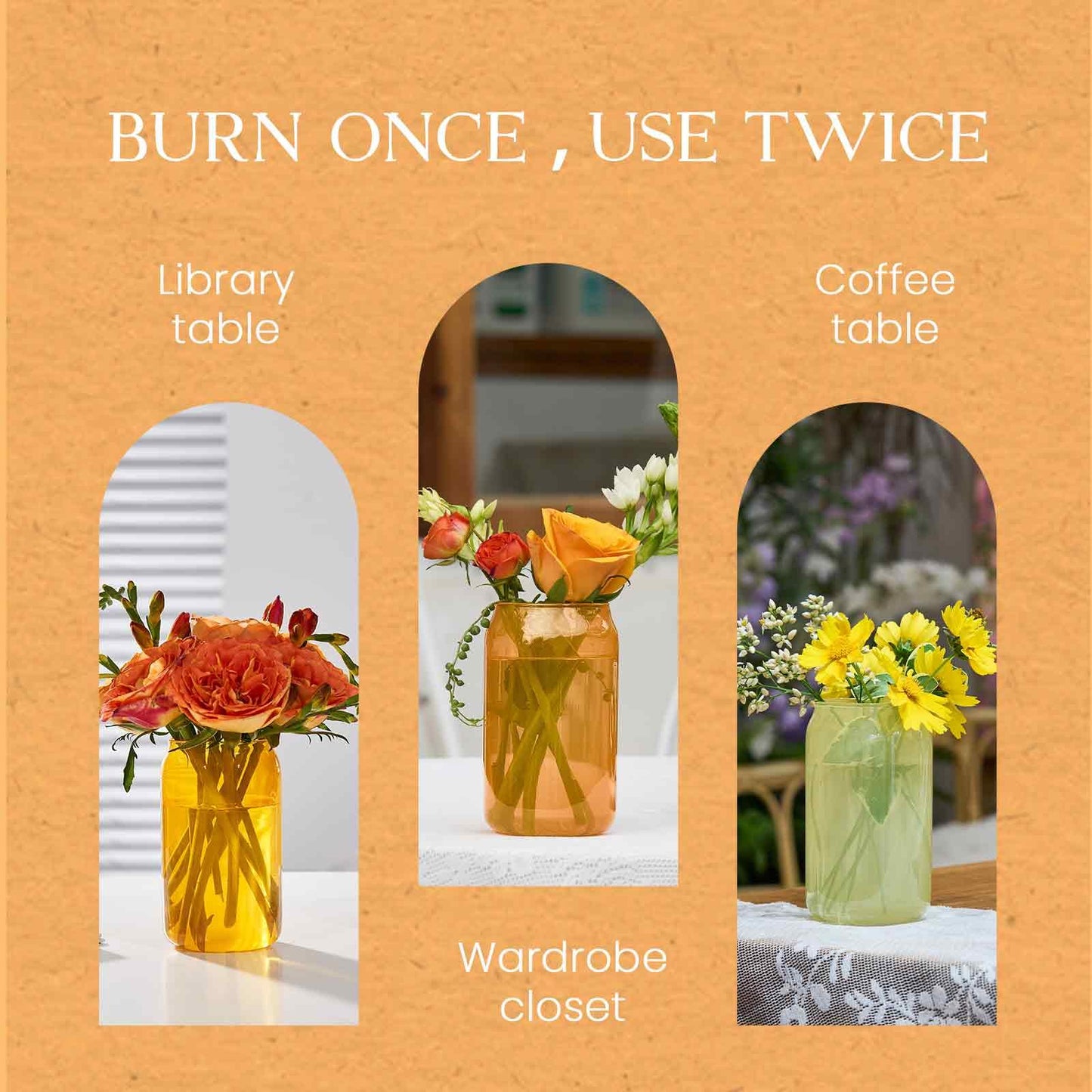 M&SENSE Orange&Goji Candles for Home Scented, 10.6 Oz Soy Wax Candles Non Toxic Jar Candle Up to 60 Hours Long Burning Home Fragrance Gift for Stress Relief, Meditation, Yoga