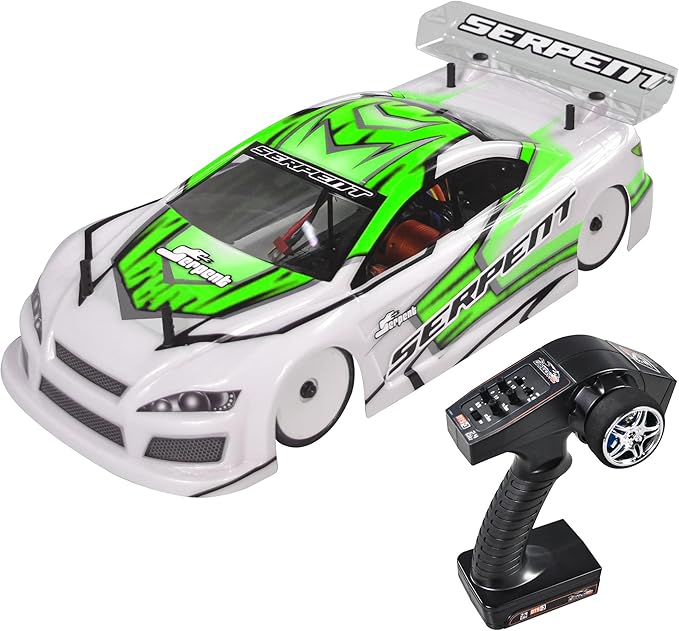 Serpent 1/10 Touring Car RTR 4WD Fast Electric RC Car with Brushless Motor Set Carbon Fiber Parts CNC Aluminum Parts High Speed Batteries and Charger Not Included (Green)