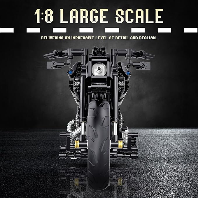 1:8 Motorcycle Building Set for Adults Building Blocks for Adults Collectible Toy for 14 15 16+ Years Old Boys Teenage Boys Gifts on Birthday(579PCS)
