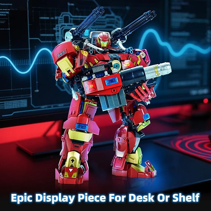 City Iron Warrior Mecha Building SetsMech Armor Building Blocks Model KitsRobot Action Figure Toy Playset for Kids for Boys and Adults Age 6 8 10 14