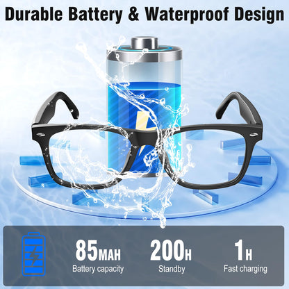 AI Translation Smart Glasses with Chat GPT for Men and Women, Bluetooth Sunglasses with Translator 164 Languages and Color-Change Lens, Music Playback & Hands-Free Calls, UV & Blue Light Protection