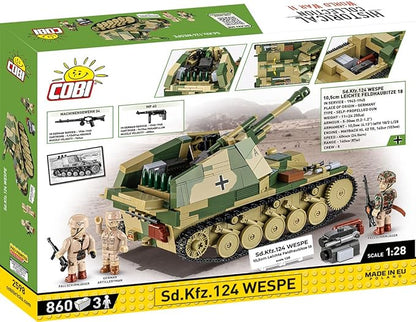 COBI Historical Collection WWII Sd.Kfz. 124 Wespe Tank Building Set 855 Pieces