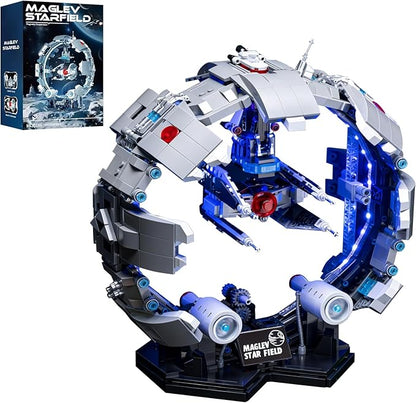 Maglev Starfield Building Blocks Set - 1597PCS Magnetic Suspension Space Theme Model Creative Construction Kit.Ideal Gift for Adults &amp Teens.