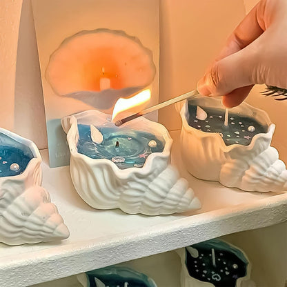 4 Pack Scented Candles for Home Small Candles Candles Gifts Sets for Women Men Birthday Thanksgiving Christmas Valentine's Mother's Day (Light Blue &Orange) (Orange)