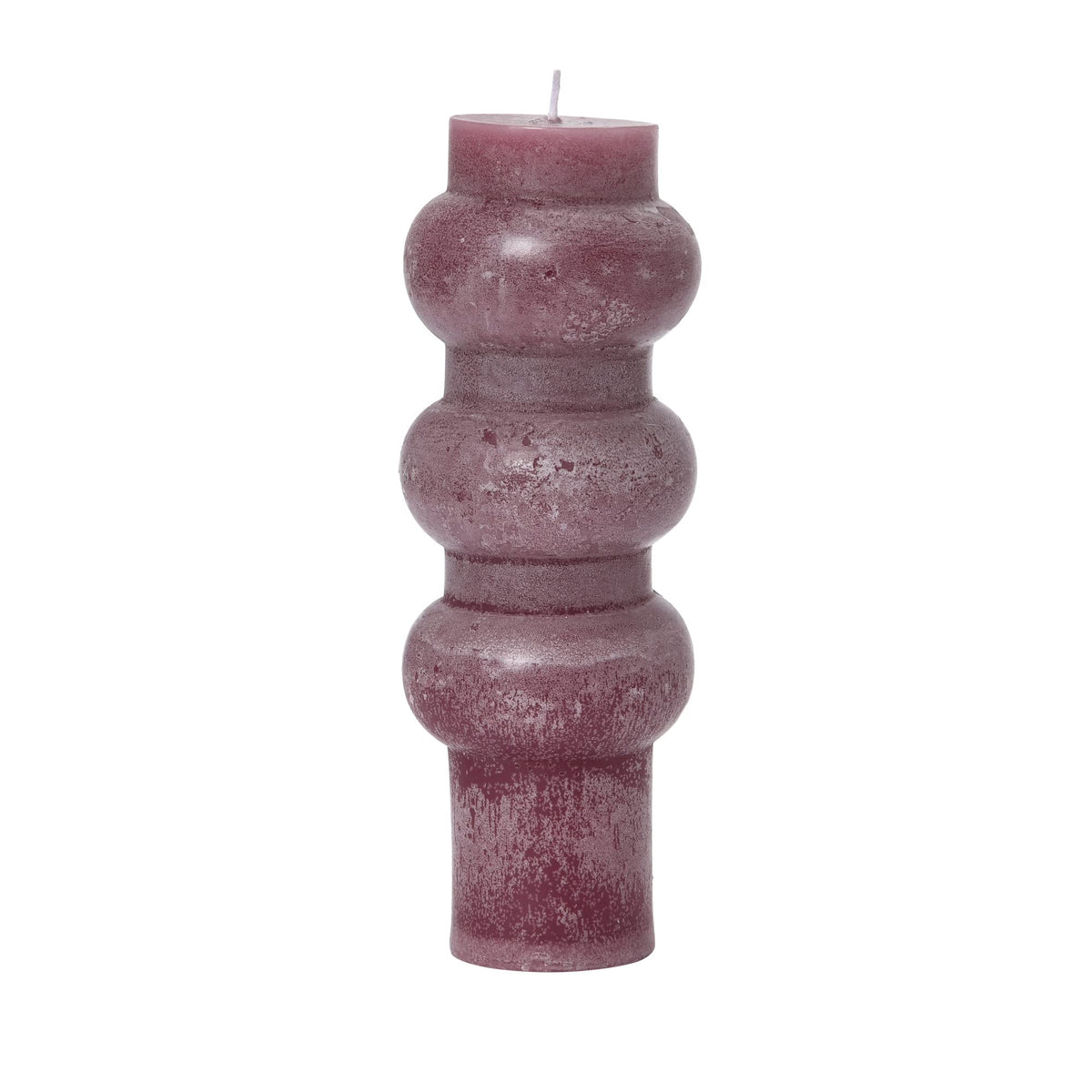 Creative Co-Op Unscented Totem Pillar, Pinot Candles, 3" L x 3" W x 9" H, Purple