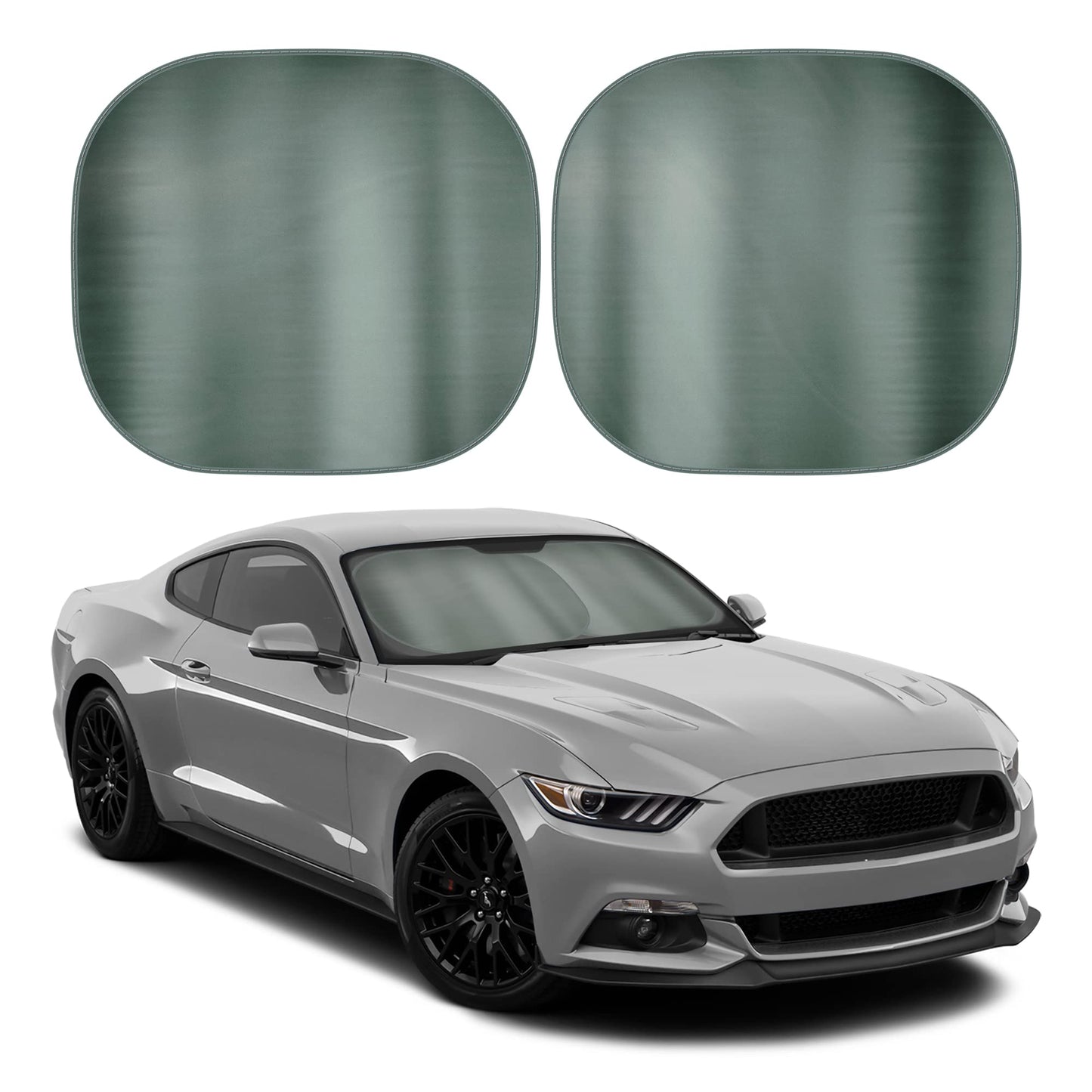BDK 2PC Charcoal Gray Car Windshield Sun Shade – Sun Visor & Sunshade for Car Windshield – UV Rays Interior Protection - Easy Setup & Keeps Your Vehicle Cool – SUV & Truck Accessories - 31.75 x 28.75