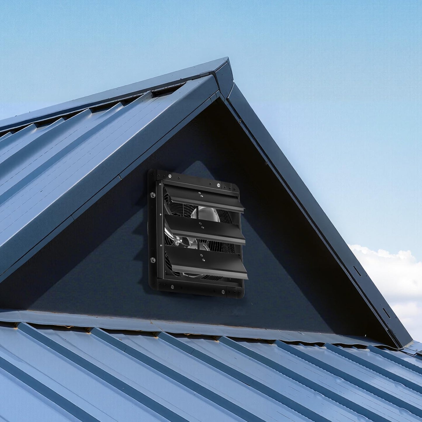 VEVOR 10'' Exhaust Fan, Wall Mounted Attic Fan with Variable Speed controller, 900 CFM, Automatic Shutter, Ventilation and Cooling, Black