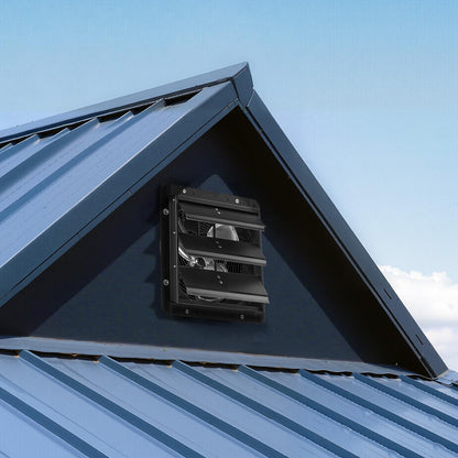 VEVOR 10'' Exhaust Fan, Wall Mounted Attic Fan with Variable Speed controller, 900 CFM, Automatic Shutter, Ventilation and Cooling, Black