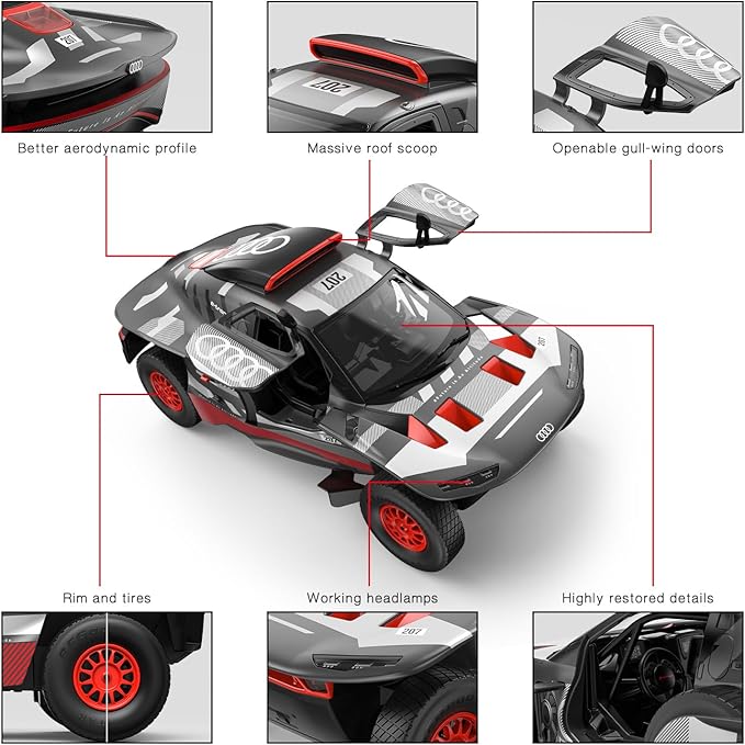 RASTAR Remote Control Car 1/14 Audi RS Q e-Tron E2 Rally Off-Road RC Sports Race Car Audi Toy Vehicle for Kids