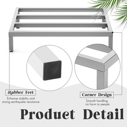 MorningRo 2 Pack Dunnage Rack 48" Long x 20" Wide, 7.9" Height Stainless Steel Shelf 3000+ Pound Capacity Commercial Food Floor Rack for Restaurants Kitchens Garages and Vehicles