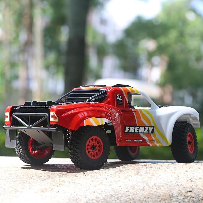 1:12 4WD Brushless RC Truck for Adults 4x4 Offroad Waterproof Monster Trucks Electric Powered High Speed Remote Control Cars Fast Extreme All Terrain RC Truggy with Double 3S Battery