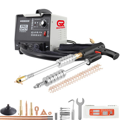 GRAUTOSPOT PRO 110V Spot Welder Dent Puller，1.8KW Panel Spot Welder Puller，5 Models Spot Welding Machine for Car Body Dent Repair