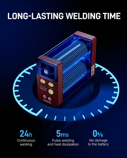 GLITTER Spot Welder, 14500W 2500A Battery Spot Welder, Auto & Manual Capacitor Spot Welder for Lithium Batteries, 99 Gears Adjustable Battery Welder for 18650 LiFePO4 Lithium Battery Pack DIY, 801D