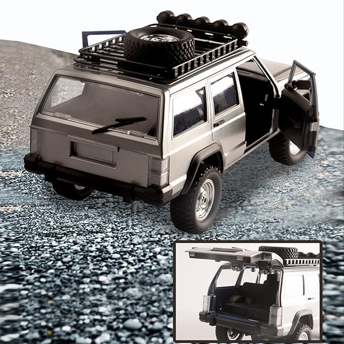 GoolRC RC Rock Crawler 1:12 Scale Remote Control Car 2.4Ghz 4WD Off Road RC Truck All Terrains Climbing Vehicle RC Car Gifts for Adults Include 3 Batteries (Silver)