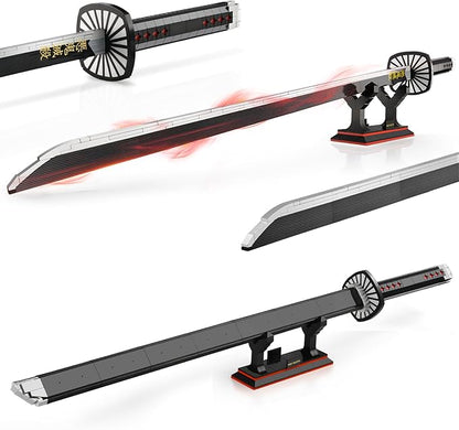 Demon Sword Building Set for Adults40in Tanjiro Sword with Scabbard and Stand Katana Model Building Set ToyAnime Gift for Teen 14+(759 PCS)
