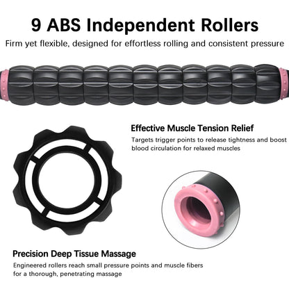 Muscle Roller, Massage Roller Stick for Athletes, Help Reducing Muscle Soreness Cramping Tightness Leg Arms Back Calves Muscle Massager
