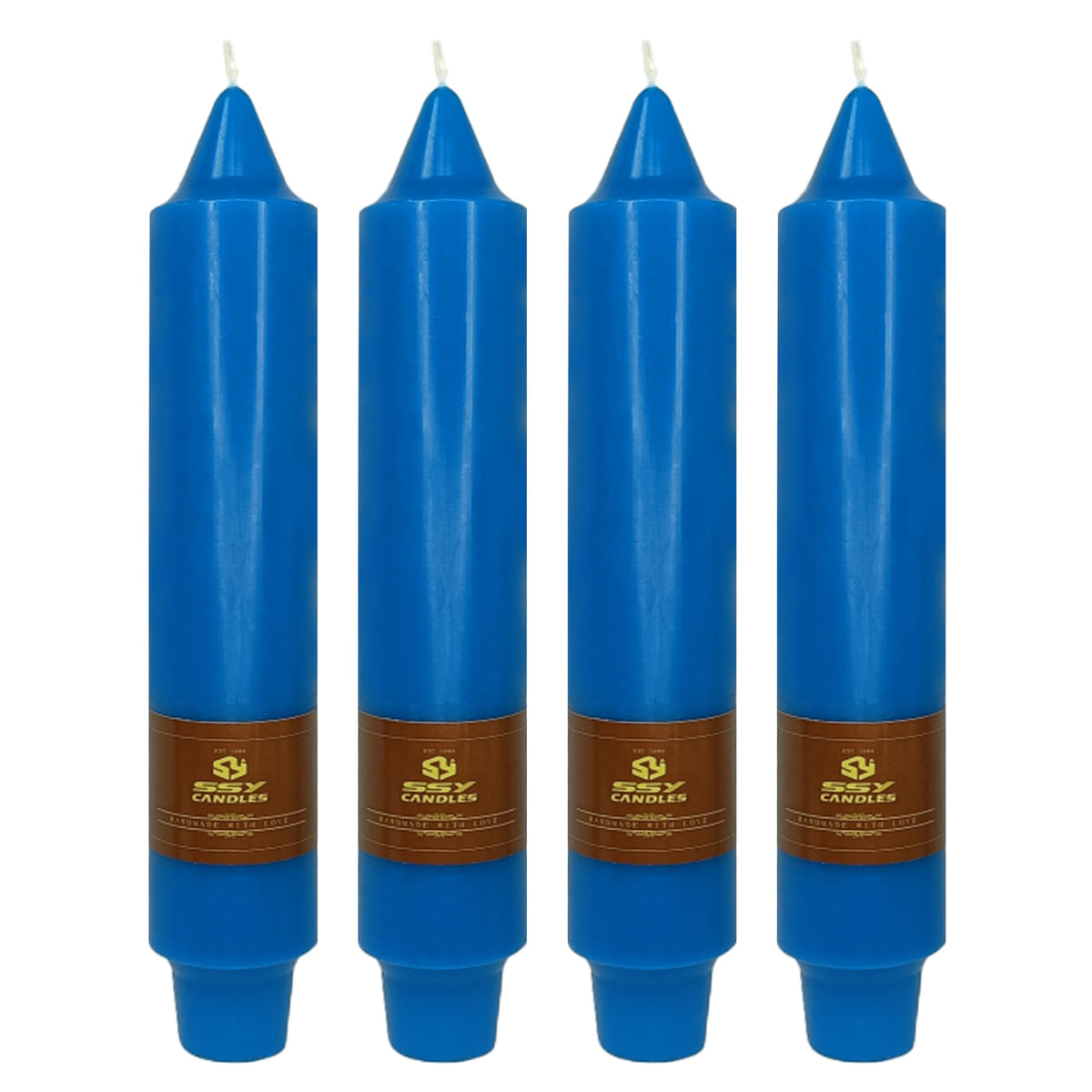 4 PCS Dark Blue Taper Candles 7 inch Short Taper Candle Unscented Candlesticks Smokeless Candle Sticks for Dinner Wedding Home Decoration Candles