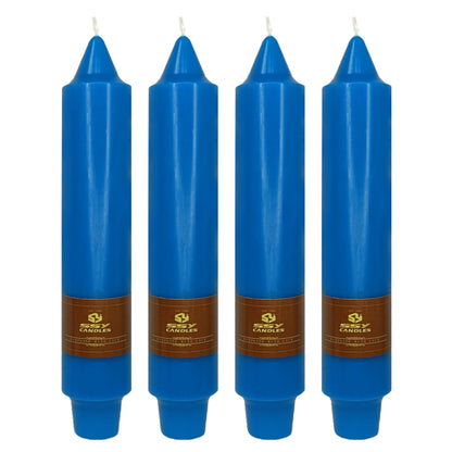 4 PCS Dark Blue Taper Candles 7 inch Short Taper Candle Unscented Candlesticks Smokeless Candle Sticks for Dinner Wedding Home Decoration Candles