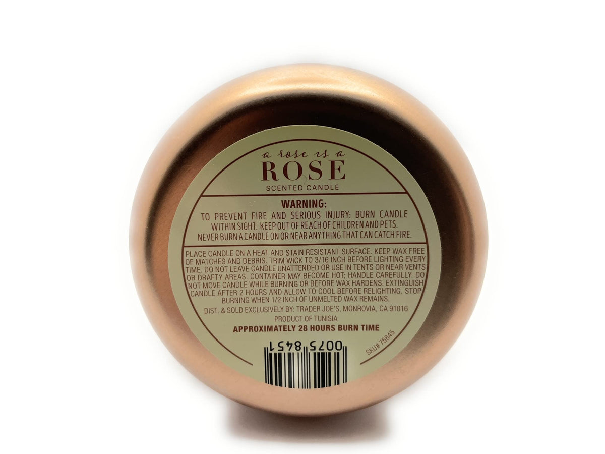 Trader Joes A Rose is a Rose Scented Candle - Soy Wax,Coconut Oil & Beeswax Blend 5.28 oz (Pack of 1)