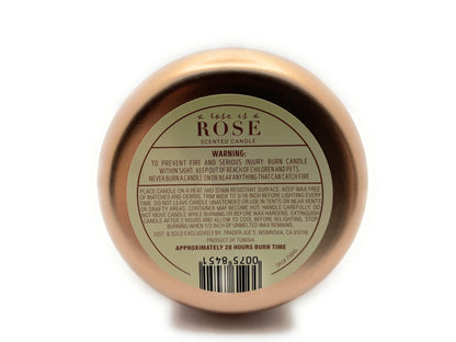 Trader Joes A Rose is a Rose Scented Candle - Soy Wax,Coconut Oil & Beeswax Blend 5.28 oz (Pack of 1)