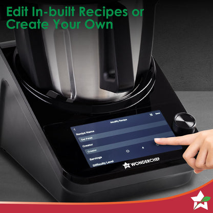 Wonderchef Chef Magic | All-in-One Kitchen Robot for Indian & International Cuisine | Automatic Chopping, Sautéing, Stirring, Kneading... | Mobile App | Recipes by Chef Sanjeev Kapoor | 2 Yr Warranty