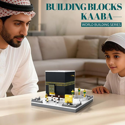 Mosque Kaaba of Mecca Building Blocks Sets Islamic Architecture Model Toys for Adults and Kids World Famous Landmark Building Kits Eid Gifts for Muslim 446PCS
