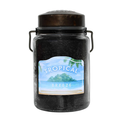 McCall’s Candles | Tropical Breeze | 26 oz Scented Candle | USA-Poured | Vintage Rustic Jar with Carrying Handle | Tropical Fruit & Sweet Citrus Fragrance