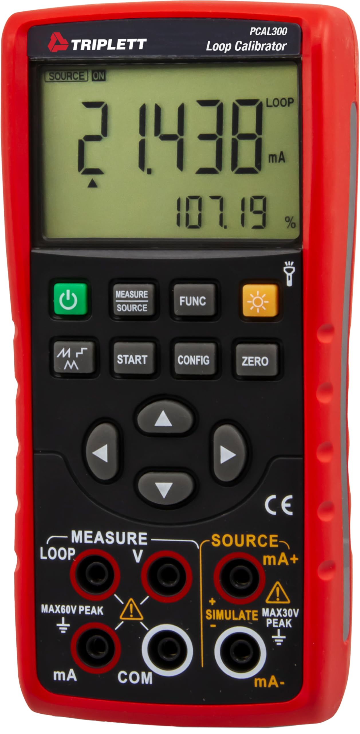 Triplett PCAL300 Loop Process Calibrator - Measure DC Voltage/Current and Source DC mA Current