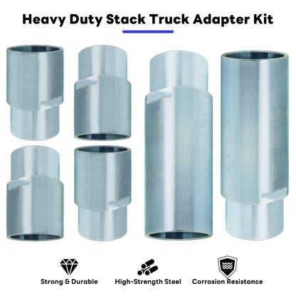10315 Stack Truck Adapter Kit Compatible with Challenger Lift CL10 E10 VS10, Includes (4) 3" & (2) 6" Stack Adapters with Organizer, for Challenger Two Post Automotive with 2.36" (60mm) pin Dia