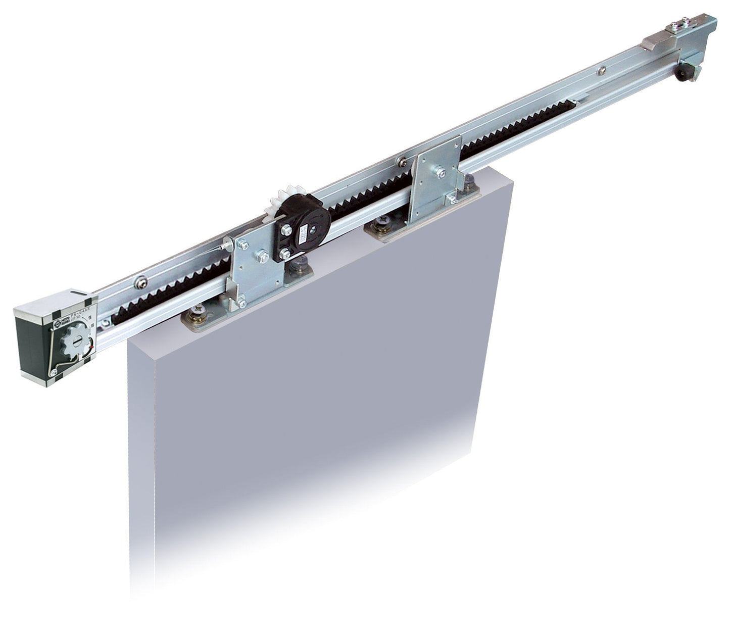 NSC-C60V-22 Sliding Door Closer for Barn Door (Medium-Heavy Duty Model Up to 132lbs), Self Closing, Complete System With 86" Rail