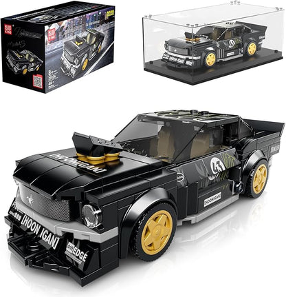 Mould King Super Car Building Toys with Acrylic Display Case Model Race Car Toy Building Blocks Kit Collectible Racing Vehicle Set for Kids Age 8+ Teens Adults