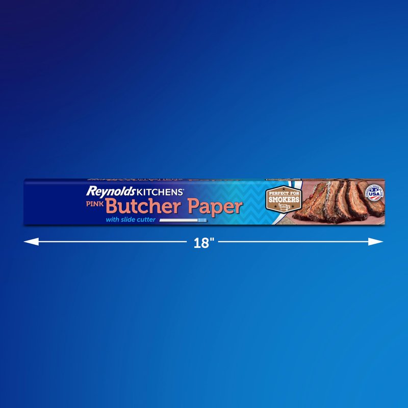 Reynolds Kitchens Butcher Paper for Smoking Meat with Slide Cutter, Pink, 225 Square Feet