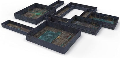 Gale Force Nine Tenfold Dungeon: Dungeons &amp Sewers - Modular Roleplaying Terrain Set &amp 5e RPG Adventure (GF9TFD02)