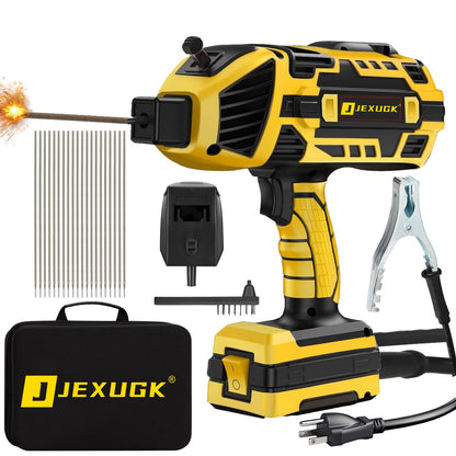 JEXUGK Portable Electric Welding Machine, 20-120A ARC Welder with IGBT Inverter, 6-Level Current Adjustment, Handheld Welding Tool Set with 20PCS 1/16"-1/8" Welding Rods, for Metal Working/DIY/Repair