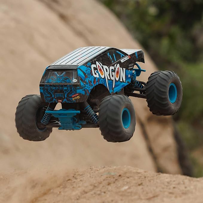 ARRMA RC Truck 1/10 Gorgon 2 Wheel Drive RTR Brushed Monster Truck Battery &amp Charger Included Blue ARA3230ST5