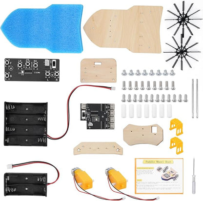 RC Boat Building Kit for Kids Ages 8-12 Paddle Boat STEM Science Kit for Boys &amp Girls