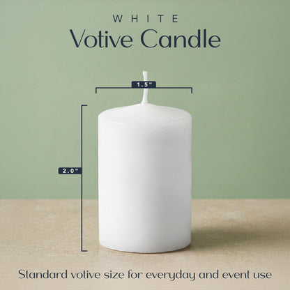 Royal Imports White Votive Candles Unscented Candles for Wedding Centerpieces Pack of 144 Dripless Wax for Parties, Aromatherapy, Devotional, Home Décor, Spas & Holiday Gifts