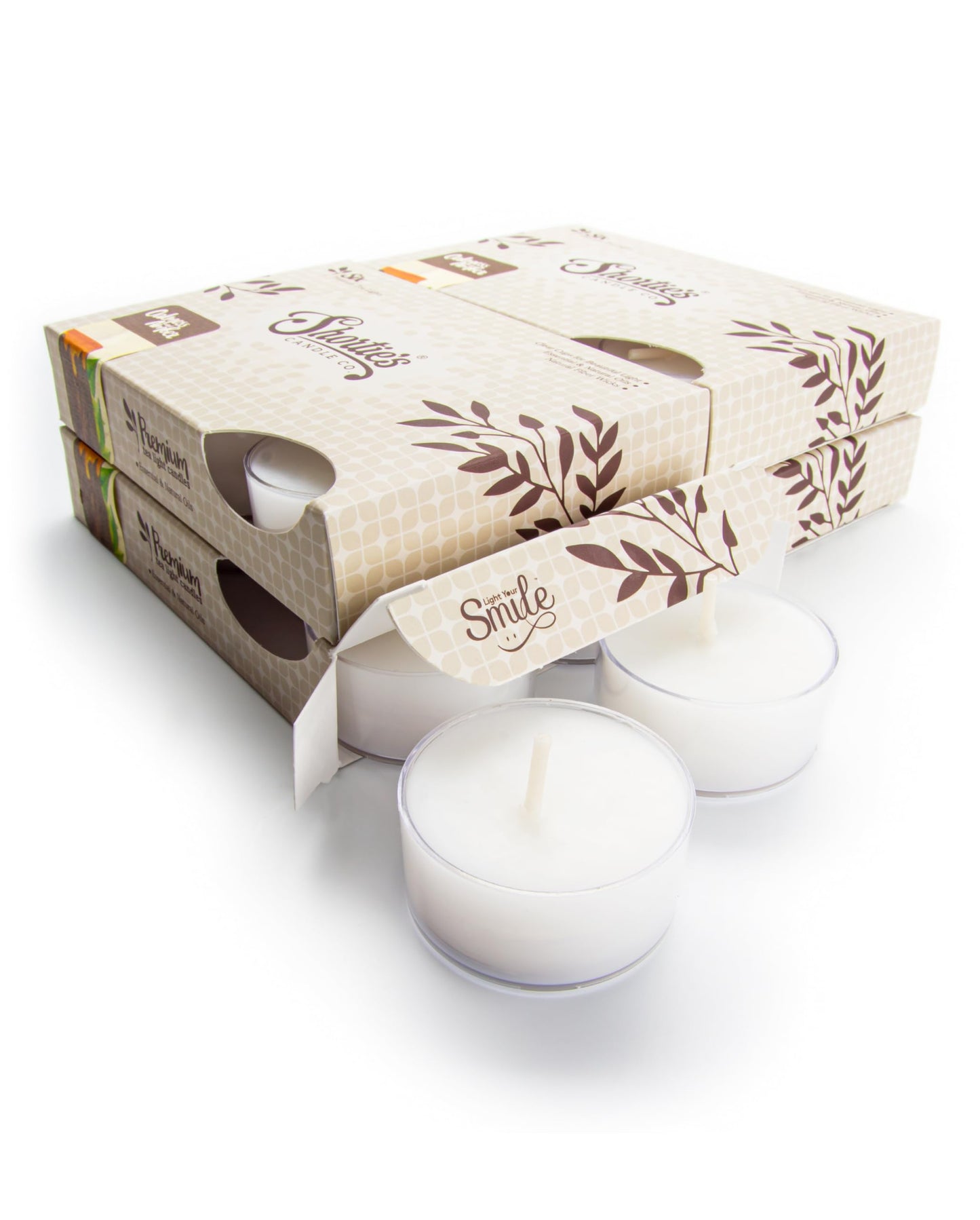 Oakmoss & Amber Premium Tealight Candles Bulk Pack - Highly Scented with Essential & Natural Oils - 24 White Tea Lights - Beautiful Candlelight - Made in the USA - Incense & Earth Collection