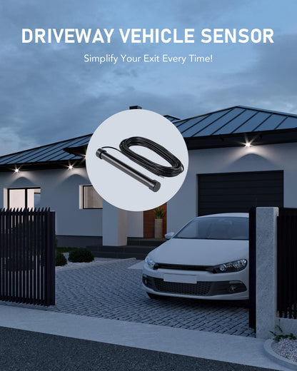 CO-Z Vehicle Exit Sensor Kit, Wired Driveway Gate Exit Wand for Automatic Gate Opener with 50 ft Cable. Driveway Vehicle Sensor for Sliding & Swing Gate, Smart Car Detector for Truck Motorcycle ATV