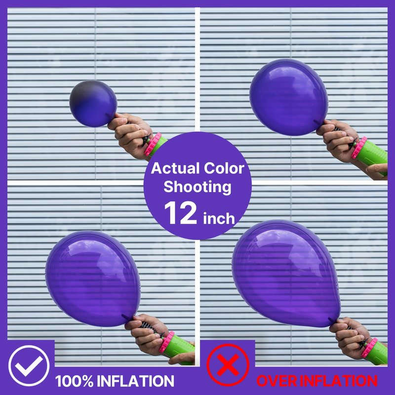 PartyWoo Dark Purple Balloons 100pcs 12 Inch Royal Purple Latex Helium Balloons for Birthday Baby Shower Graduation Anniversary Bachelorette Princess Butterfly Themed Party Decorations Purple-Y16
