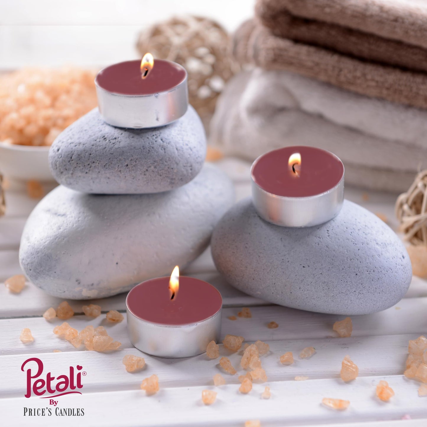 Price's Petali Range Mixed Berries Pack of 18 Scented Tea Lights Candle for Home & Events | 4 Hour Burn Time Scented Candles for All Occasions | Long Burning Tealights Gifts for Women & Men