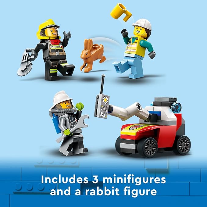 LEGO City Fire Command Truck Building Set - Fire Truck Toy with Land &amp Air Drones for Boys &amp Girls Ages 7+ - Kids Pretend Play Toy with 3 Minifigures - Gift Ideas for Birthdays - 60374