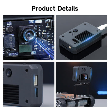 Yahboom K230 AI Development Board 1.6GHz High-Performance chip/2.4-inch Display/Open Source Robot Maker Python, Supports AI Visual Recognition CanMV Sensor (with Fixed Bracket)