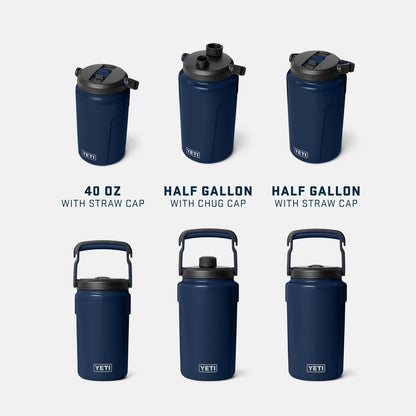 YETI Silo Half Gallon Insulated Straw Cap Water Jug – Leakproof, Lightweight Sports Bottle with Fence Hook Handle – Keeps Drinks Ice-Cold – Ideal for Gym, Sports & Tournaments, Navy