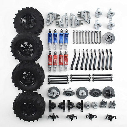 Technical Parts Vehicles Suspension Accessories with Tire 107x44 Technical Parts Set Compatible with All Major Brands MOC Parts Building Toy DIY Replacement Spare Kit (68pcs)