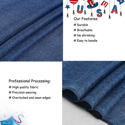 Navy Blue Table Runners 13x108 inches 2 Pieces Burlap Runner 4th of July Decorations for Home, Farmhouse, Dining Linens Decoration Independence Day